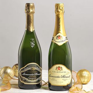 christmas champagne two bottle gift by the daily drinker