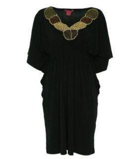 Sunny Leigh V neck Knit Dress Black S Dolman Sleeve Dress