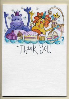 pack of eight children's thank you cards by claire sowden design