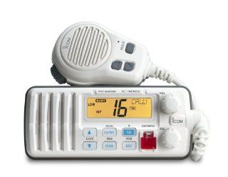 Icom IC M302W VHF Waterproof Two Way Marine Radio (White)