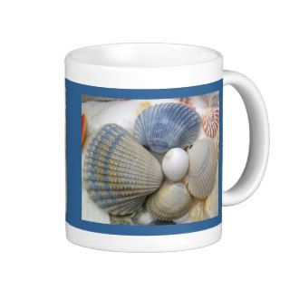 Blue Cockle Shells Coffee Mug