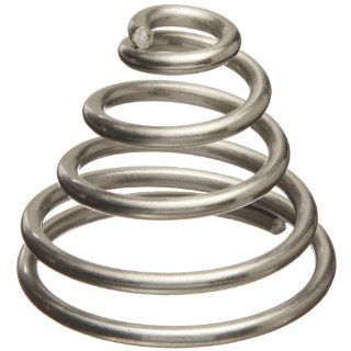 Conical Compression Spring, Type 302 Stainless Steel, Inch, 0.75" Overall Length, 0.85" Large End OD, 0.312" Small End OD, 0.059" Wire Diameter, 16.85lbs Load Capacity, 26.67lbs/in Spring Rate (Pack of 10)