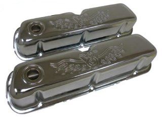 1962 85 Ford Small Block 260 289 302 351W Steel Valve Covers   V8 Logo Automotive
