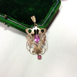 edwardian rose gold pendant by iamia