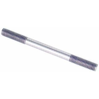303 Stainless Steel Stud, Ends Threaded Equally, Plain Finish, 3/8" 16 Threads, 5" Length, 1.25" Threaded Lengths, Made in US (Pack of 2) Equal Thread Length Rods And Studs