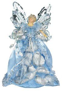 12" Angel Cabbage Blue Tree Topper   Christmas Tree Toppers