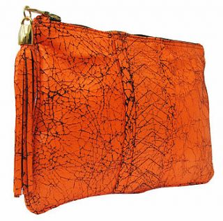 ivy leather clutch bag in stock by amy george
