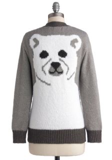 Polar Bear y Cozy Cardigan  Mod Retro Vintage Sweaters
