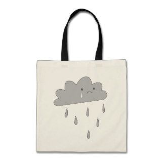 Sad Rain Cloud Canvas Bag