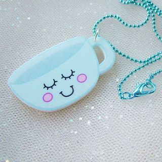 quirky teacup acrylic fashion necklace by hoobynoo world