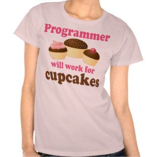 Cute Cupcakes Occupation Computer Programmer Tees