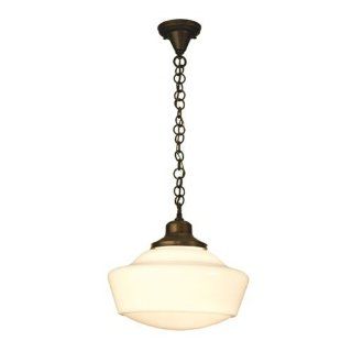 Meyda Lighting 30223 16"W Schoolhouse W/Traditional Globe Pendant   Tools Home Improvement Lighting Ceiling Fans  