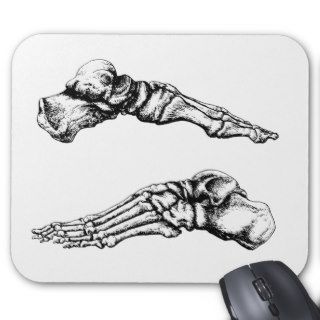 Side view of bones of the feet mousepads