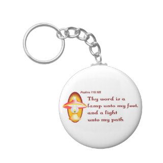 Psalms 119,105 thy word is a lamp keychains