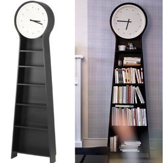 Ikea Ikea Ps Pendel Floor Clock Shelving Unit Combination Black   Bookcases