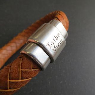 leather cavendish bracelet by gracie collins