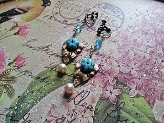 jenna dangle turquoise earrings by ilu