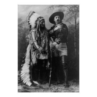 Sitting Bull and Buffalo Bill Portrait 1885 Print