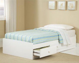 New Visions by Lane 866 301 Twin Size Storage Bed, White Laminate Home & Kitchen