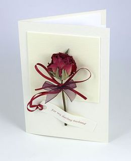 real rose 3 d greetings card by karrie barron cards