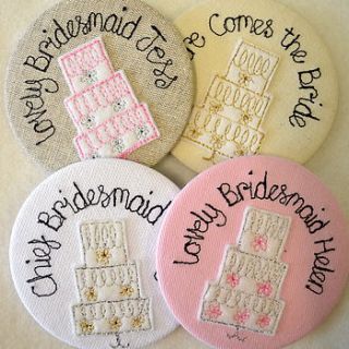 personalised wedding cake mirror by sew very english