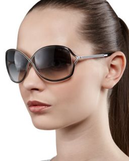 Tom Ford Josephine Enamel Sunglasses, Black