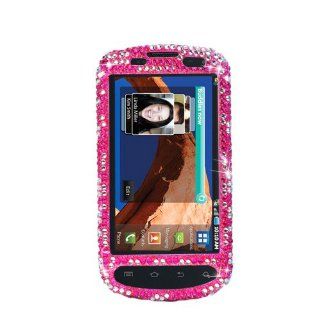Eagle Cell PDSAMEPIC4GF302 RingBling Brilliant Diamond Case for Samsung Galaxy S2/Epic 4G Touch/D710   Retail Packaging   Hot Pink Zebra Cell Phones & Accessories