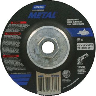 Norton Metal and Masonry Grinding Wheel — 4.5in. Dia.  Grinding Wheels