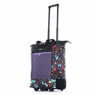 Olympia Purple Rolling Shopper Tote Olympia Rolling Shopper Totes