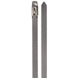 BAND IT KE1368 Uncoated 304 Stainless Steel Ball Lok Cable Tie, 5/16" Width, 26.8" Length, 0.010" Thick, 8" Maximum Diameter, Bag of 100