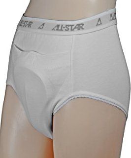 ALL STAR Women s Protective Sports Briefs WHITE GREY WL (WITH SHIELD)  Baseball Protective Gear  Sports & Outdoors