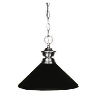Z Lite 100701BN MMB One Light Pendant, Metal Frame, Pewter Finish and Metal Matte Black Shade of Metal Material   Ceiling Pendant Fixtures  