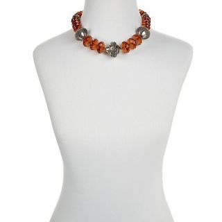 FERN FINDS Faceted Bead Chunky 18" Station Necklace