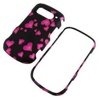 Pink Hearts Black Protector Case for Pantech Breakout ADR8995 Cell Phones & Accessories
