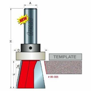 Freud 85 305 10 Degree by 1 Inch Height Dovetail Repair Router Bit with 1/2 Inch Shank   Solid Surface Router Bits  