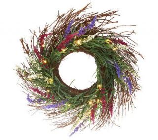 Bethlehem Lights Battery Op. 24 Lavender Wreath w/Timer —