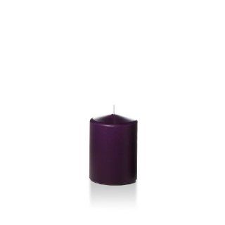Shop Yummi 3" x 4" Dark Purple Round Pillar Candles   3 per pack at the  Home Dcor Store. Find the latest styles with the lowest prices from Yummi