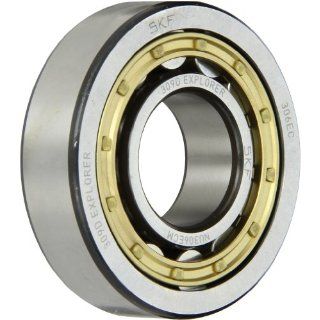 SKF NU 306 ECM Cylindrical Roller Bearing, Removable Inner Ring, Straight, High Capacity, Machined Brass Cage, Metric, 30mm Bore, 72mm OD, 19mm Width, 11000rpm Maximum Rotational Speed, 10800lbf Static Load Capacity, 11500lbf Dynamic Load Capacity Industr