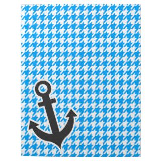 Deep Sky Blue Houndstooth; Anchor Puzzle