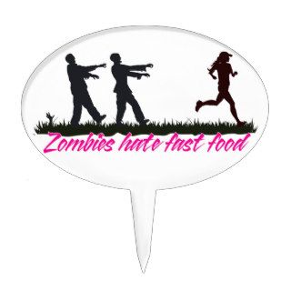 Zombies Hate Fast Food (Girls) Cake Pick