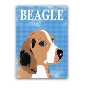 beagle dog art print by indira albert
