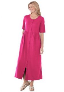 Only Necessities Women's Plus Size Dress with button front, empire waist Dresses For Women