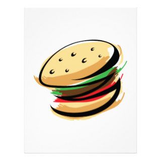 cartoon burger letterhead design