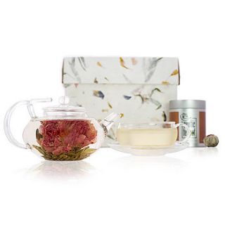 flowering tea set for one by the exotic teapot