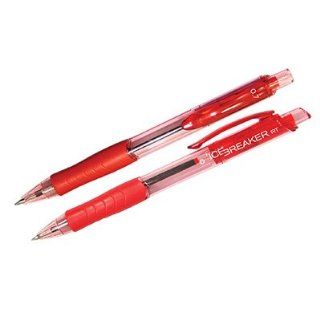 Icebreaker, Retractable Ballpoint Pen, Fine Pt, 0.7mm, Rubber Grip, Red Ink CEB52212  Fine Writing Instruments 