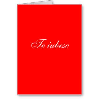 Te iubesc in red and white card