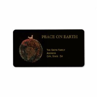 Christmas Return Address Label    Dove on Earth