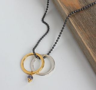 gold vermeil hoop necklace by caroline brook