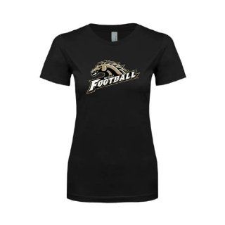 Western Michigan Ladies Softstyle Junior Fitted Black Tee 'Football'  Sports Fan T Shirts  Sports & Outdoors