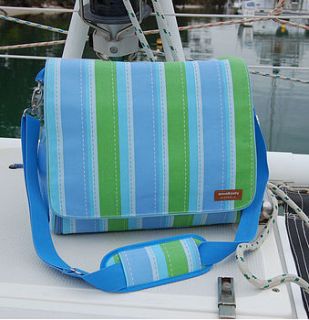 striped changing bag by anna&sally